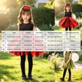 thumbnail image 7 of Pandaie 4-10Y Girls Kids Cute Tulle Dress Set with Headband and Wings Festival Cartoon Dress Up Outfit Red,4-5Years, 7 of 7