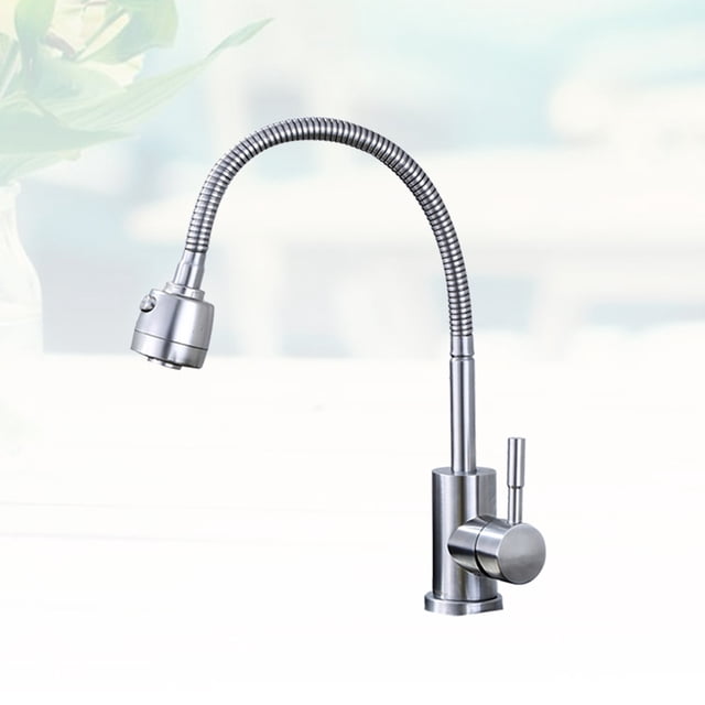 RUNROTOO Robinet de Bassin en Acier Inoxydable 1Pcs