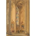 thumbnail image 2 of Augustus Pugin 13x18 Gold Ornate Wood Frame and Double Matted Museum Art Print Titled - Interior of a Gothic Church, 2 of 4