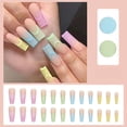 thumbnail image 3 of Uñas postizas de cobertura total con presión larga para mujeres y niñas (3 cajas, 24 piezas cada una) 1089, 3 of 6