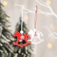 thumbnail image 5 of Wooden Christmas Tree Hanging Pendant(12 X Wooden Rocking Horses), 5 of 5