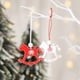 thumbnail image 5 of Colgante de madera JanHm para árbol de Navidad 12 caballos balancines rojo blanco, 5 of 5