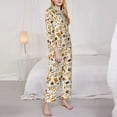 thumbnail image 3 of Picia cute insects Pattern Women’s Long-Sleeve Sleepwear Set - Soft 2-Piece Loungewear with Pockets, Comfy PJs for Relaxing Nights-Small, 3 of 7