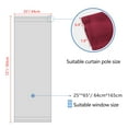 thumbnail image 3 of PiccoCasa Rod Pockets Door/Window Curtain Solid Curtain Panel Burgundy 2 W25" x L72", 3 of 7