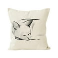 thumbnail image 2 of Funda De Almohada De Lino Con Gatos Bonitos Para El Salón, El Dormitorio O El Sofá, Funda Decorativa Con Estampado, 2 of 4
