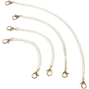 MURDOFFIU 4 Pcs Necklace Extender Chains Manual Jewelry for Making Supplies Copper
