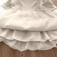 thumbnail image 6 of Odeerbi Toddler Girls Long Sleeve Tulle Tutu Dress Spring Fall Ruffle Cotton Dress Cute Princess Dress Round Neck Bow Skirt Toddler Clothes White, 6 of 7