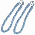 thumbnail image 1 of Curtain Holdbacks Tassels Blue Curtain 2pcs Twisted Durable Plain Thicken Curtain Rope Modern Straps Tie Backs, 1 of 1