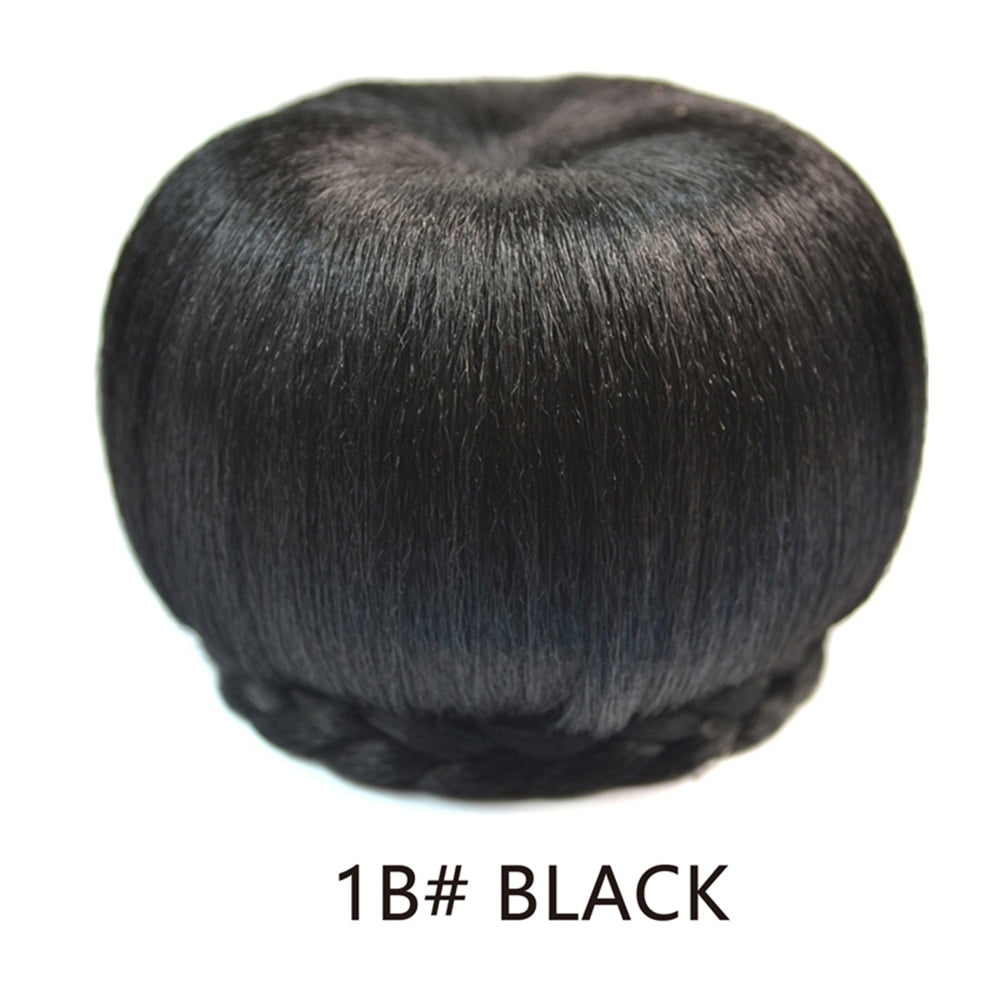 Synthetic Hair Chignon Bun Donut Braided Hairpieces Scrunchie Clip in Hair Bun Extensions for Women