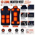 thumbnail image 4 of BounceUp Men's USB Heated Vest, 13-Zone Dual Control, Power Bank Not Included, 4 of 7