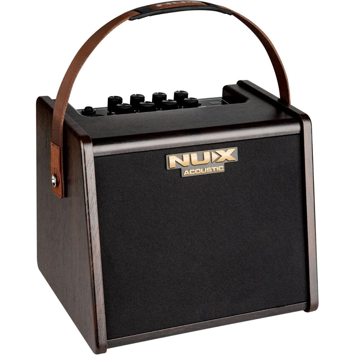 NUX Stageman AC 25 25W 2 Channel Modeling Rechargable Acoustic Amp with Bluetooth Brown