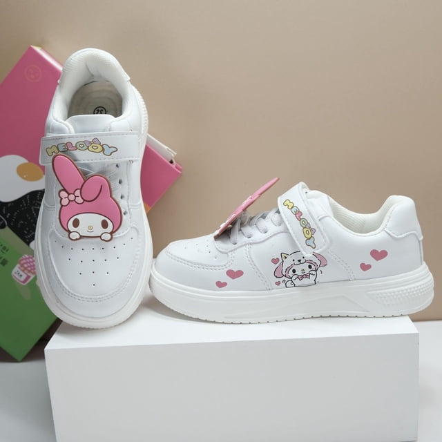Zapatos de cuero rosa canela perro niñas lindos zapatos blancos para niños 2024 zapatillas nuevas de otoño zapatillas