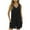 Black, variant on Mrat Women's Casual Rompers Stretchy Onesie Sleeveless V-Neck Overalls Shorts Solid Jumpsuits with Pockets S-45 Brown XXL