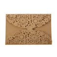 thumbnail image 3 of 20Pcs/Set Delicate Carved Butterflies Romantic Wedding Party Invitation Card Envelope Invitations for Wedding:Golden Beige & Silver Charcoal, 3 of 8