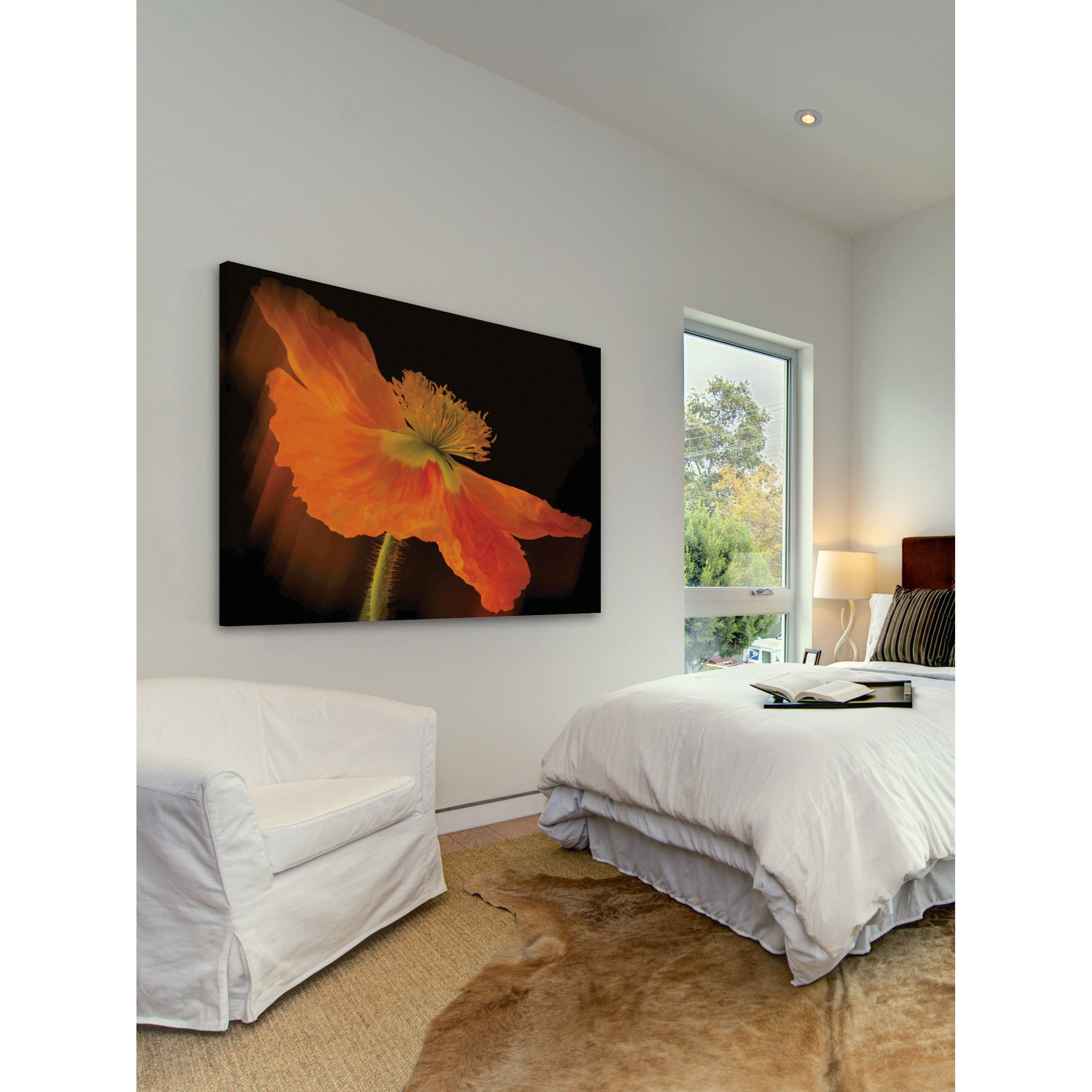 Marmont Hill "Dramatic Orange Poppy" Painting Print on Canvas