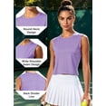 thumbnail image 5 of NELEUS Womens Workout Tank Tops Athletic Crop Top Loose Fit Yoga Shirts Quick Dry Sleeveless,Purple,US Size L, 5 of 10