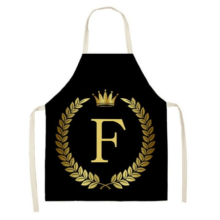 

Fuieoe Apron Cookware Linen Kitchen Apron - Letter Printed Cotton Sleeveless