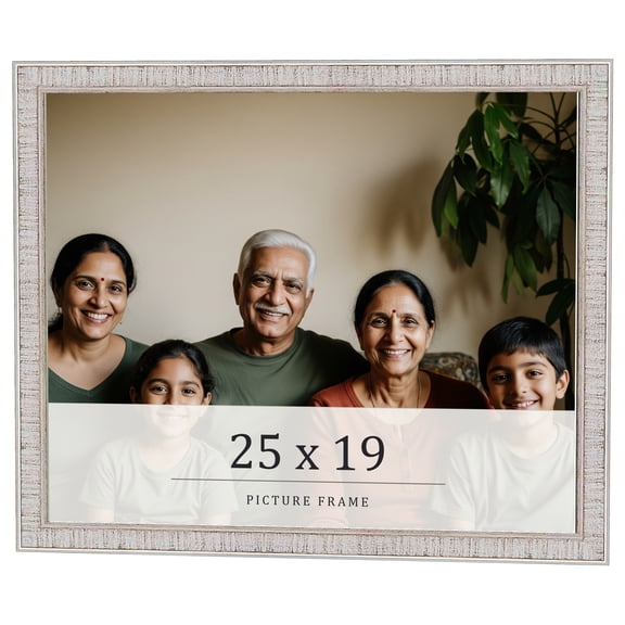25x19 Frame White Real Wood Picture Frame Width 0.75 inches | Interior Frame Depth 0.5 inches |