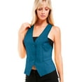 thumbnail image 5 of Made by Olivia Women's Dressy Casual Versatile Racerback Vest Tuxedo Suit Waistcoat, 5 of 6