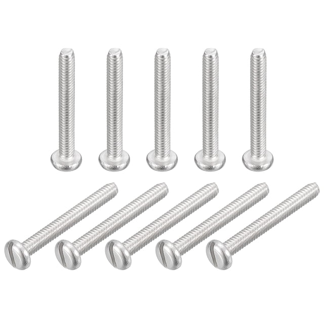 Vis de Machine en Acier Inoxydable 304, Lot de 100 Vis de Tête de Poêle à Entraînement Fendu M2x16mm