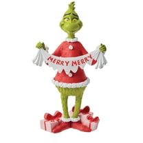 Department 56 Merry Collection Grinch Christmas Figurine 8.875in H