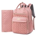 thumbnail image 1 of Mochila para pañales Tealari, elegante, impermeable, de viaje, rosa, 1 of 7