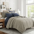 thumbnail image 2 of Levtex Home - Mills Waffle Beige Fawn Comforter Set - Full/Queen Comforter + Two Standard Pillow Cases - Beige Fawn Waffle Weave - Comforter (90 x 94in.) and Pillow Case (26 x 20in.) - Cotton, 2 of 3