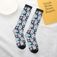 thumbnail image 4 of Daiia Sports Socks Flowers Printed Novelty Crew Socks for Men Women Knee High Socks Cotton Socks Soft & Breathable Support Unisex Socks, 4 of 9