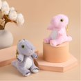 thumbnail image 3 of LLavero de muñeca de peluche de dinosaurio para niña y mujer, colgante de mochila, llavero encantador de dibujos animados, llavero de coche de felpa lindo, regalo, 1 unidad, 3 of 5