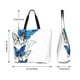 thumbnail image 5 of Disketp Blue Flying Butterflies Bolsa Tote Estampada para Mujer, Bolso de Hombro y de Mano para Compras y Viajes, 5 of 8