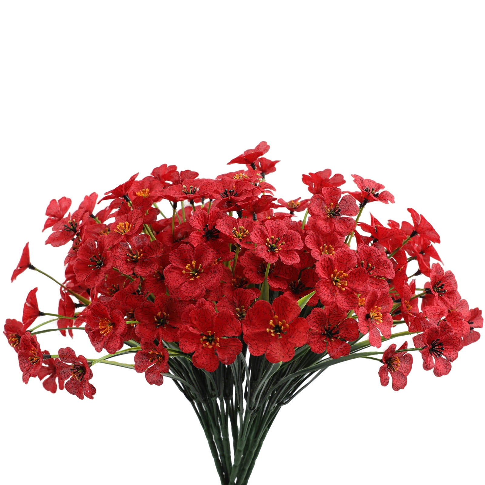 6PCS Outdoor Artificial Flowers - Colorful & Flowering Shrubs for Garden, Patio & Home Decor - Weatherproof Flowers for All Seasons