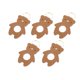 thumbnail image 3 of Juego de 5 llaveros de cuero con forma de oso lindo, kit de llavero de cuero para bolso, ropa, colgante decorativo, paquete de material de llavero de oso marrón pálido, 3 of 8