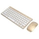 thumbnail image 3 of Juego de teclado inalámbrico y ratón, miniaccesorios de computadora silenciosos ultradelgados para oficina en casa, 2,4G (dorado), 3 of 11