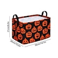 thumbnail image 3 of Lilixerw Halloween Storage Basket Decoration, Rectangular Foldable Organizer with Jack o lantern Print, for Household Space and Seasonal Scene Arrangement, 14.1x10.2x8.2 inch, 3 of 6