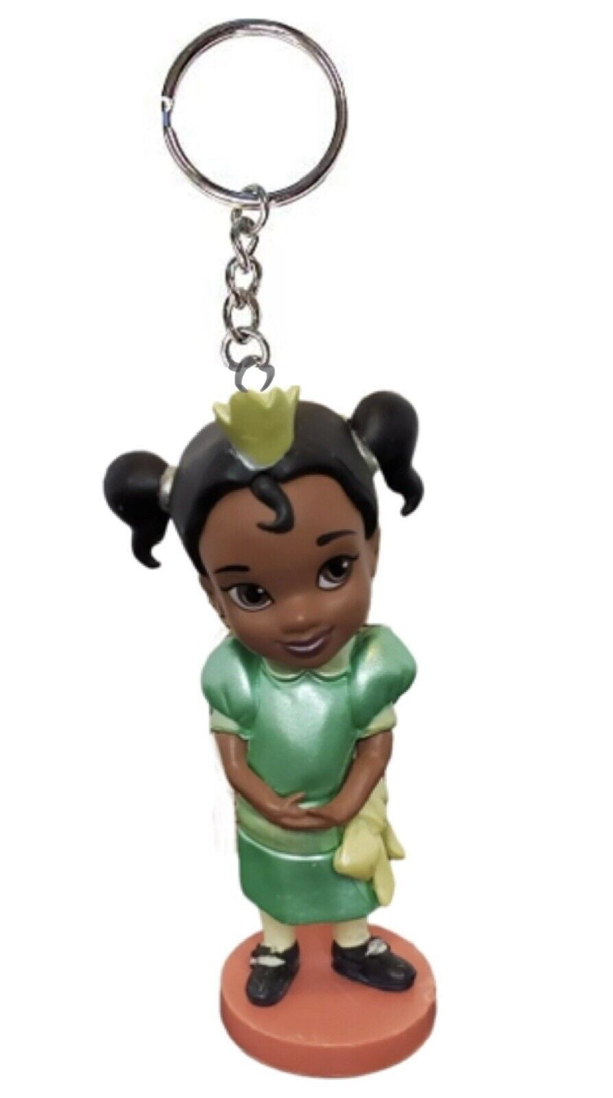 Princess Frog Tiana Toddler Baby Key Ring Keychain Animator PVC Ornament Figure New