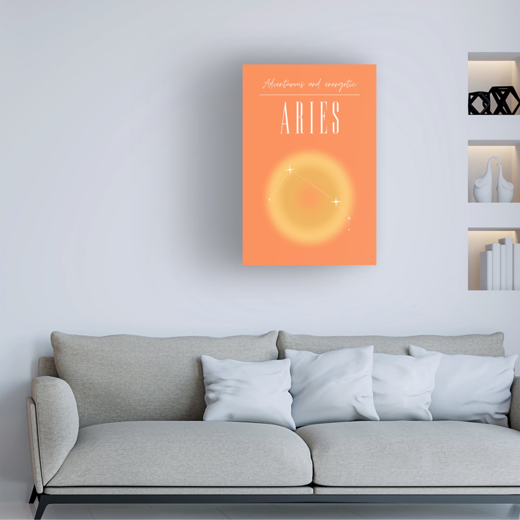 Trademark Fine Art Amelie Aries Zodiac Print Art Canvas Wall Art