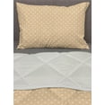 thumbnail image 3 of Polka Dot Comforter & Sham Bedding Set, Romantic Pastel Colored Pattern with Vintage Geometric Polka Dots Print, 3 pcs Duvet Set Microfiber Filling Quilt, 5 Sizes, Champagne and White, by Ambesonne, 3 of 4
