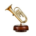 thumbnail image 1 of 1pc Trumpet Shaped Creative Rotating Musical Box Desktop Decorative Melody Box, 1 of 8