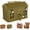 Green, variant on Rattan House Storage Basket, Portable Plastic Wicker Garden Harvest Baskets with Lid, Mini Creative Shelf Decorative Hand Woven Small Doll House Shaped Suitcase, For Wedding, Outdoor Picnic(Brown)