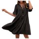 thumbnail image 1 of Gibobby Vestido de Verano para Mujer V Vestidos de manga de verano Swing Casual Vestidos sueltos Cuello fluido Mujeres Vestido corto de mujer(Negro,G), 1 of 5