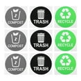 thumbnail image 1 of 9 Pcs Autocollants de Poubelle de Recyclage Étanches, 1 of 7