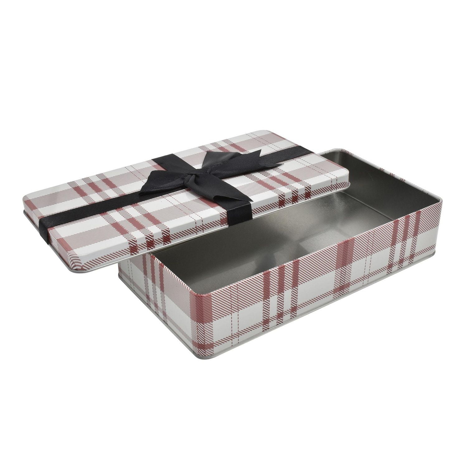 Holiday Time Bow Square Tin Medium, Bow Square Tin Medium