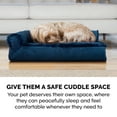 thumbnail image 4 of FurHaven | Plush & Velvet Deluxe L-Chaise Lounge Pillow Sofa-Style Pet Bed for Dogs & Cats, Deep Sapphire, Jumbo, 4 of 8
