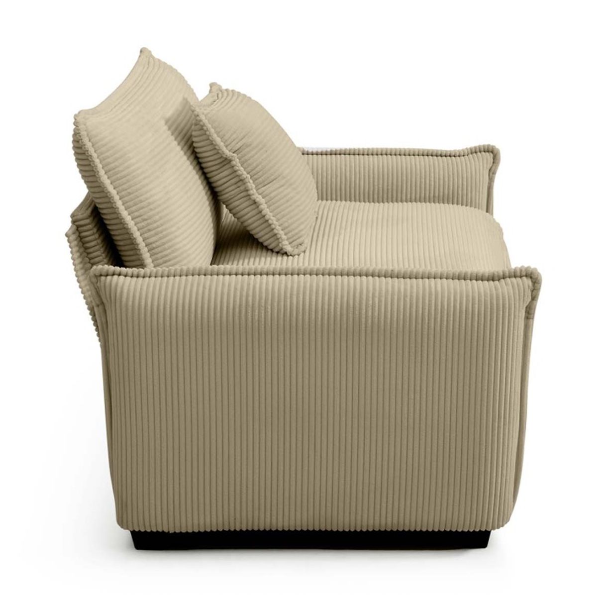 Mid-Century Modern 3-Piece Sofa, Home Theater Style Sofa Set, 3-Seater Sofa and 2 Single Seat Sofa, Living Room Corduroy Combination Sofa With Pillows, for Apartment, Office, Living Space, Tan