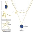 thumbnail image 6 of Linawe Gold Plated Layered Necklace, Royal Blue Heart Choker Pendant Necklaces for Women Trendy, Stainless Steel Stacked Necklaces, Y2K Preppy Heart Chain Necklace Cute Lover Jewelry, 6 of 7