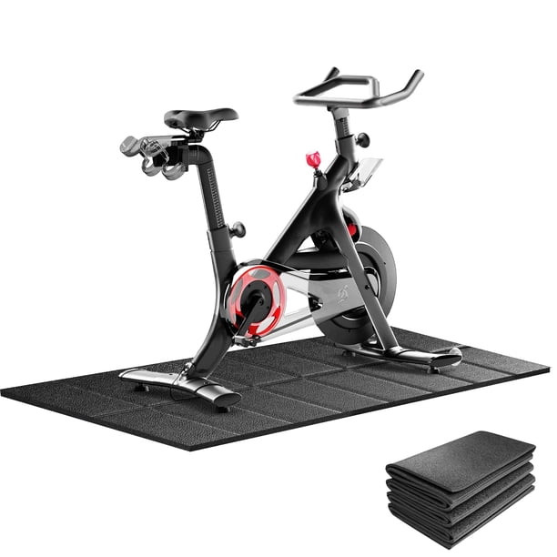 Alfombrilla para bicicleta estática THAILE compatible con Peloton 160 x 75 cm