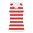 thumbnail image 3 of HappyYEE Summer Stripe Tank Tops for Women, Fashion V-Neck Ribbed Sleeveless Tops, Slim Fits Comfy Versatile Camisole Red XXL, 3 of 7