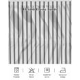 thumbnail image 5 of Black Striped Wrap Around Bed Skirts for King Bed 16" Drop, Bed Skirt with Adjustable Elastic Belt Dust Ruffle Bed Valance for Bedroom Hotel Luxury Black White Stripes Farmhouse Bed Frame Cover, 5 of 7