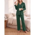 thumbnail image 2 of Cueply Pajamas for Women Set Long Sleeve Knit Button Down Pj Lounge Sets Sleepwear with Drawstring Pockets, 2 of 8
