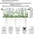 thumbnail image 5 of Green Forest Tree Valance Curtain Pine Coniferou Trees Forest Watercolor Style Rod Pocket Valance Window Treatments Short Curtains for Kitchen Farmhouse Decor 54x18inch, 5 of 6